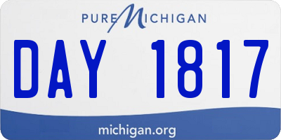 MI license plate DAY1817
