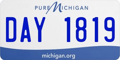 MI license plate DAY1819