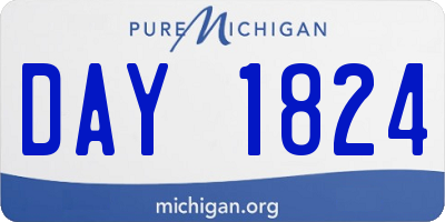 MI license plate DAY1824
