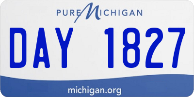MI license plate DAY1827