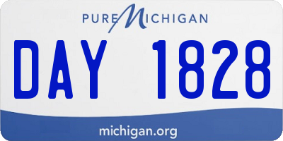MI license plate DAY1828