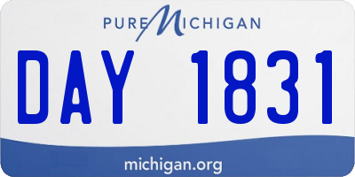 MI license plate DAY1831
