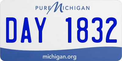 MI license plate DAY1832