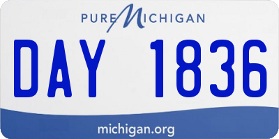 MI license plate DAY1836