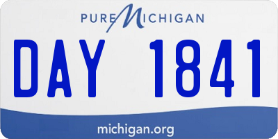 MI license plate DAY1841