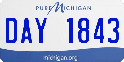 MI license plate DAY1843