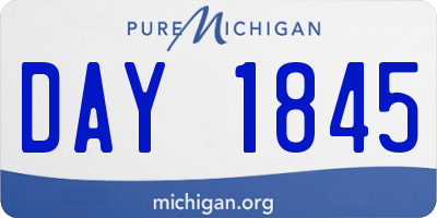 MI license plate DAY1845