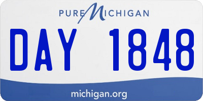 MI license plate DAY1848