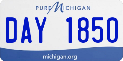 MI license plate DAY1850