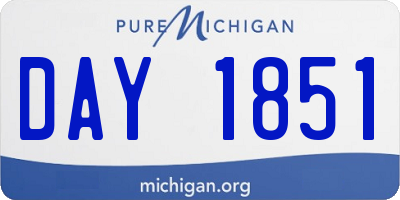MI license plate DAY1851
