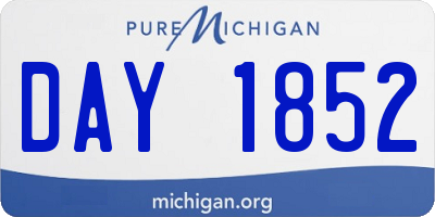 MI license plate DAY1852