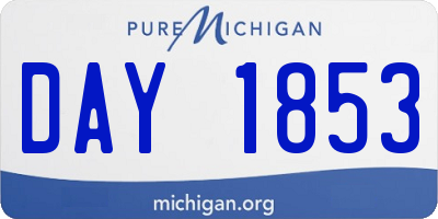 MI license plate DAY1853
