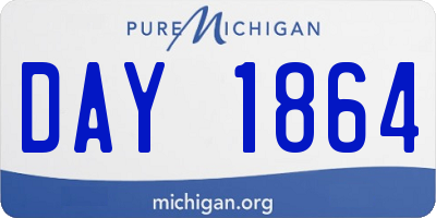 MI license plate DAY1864