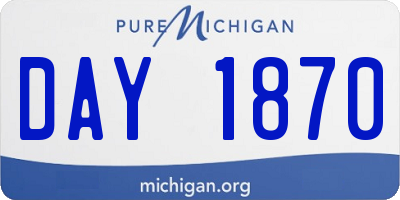 MI license plate DAY1870