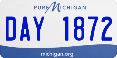 MI license plate DAY1872