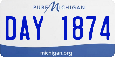 MI license plate DAY1874