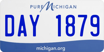 MI license plate DAY1879