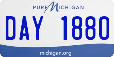 MI license plate DAY1880