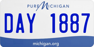 MI license plate DAY1887