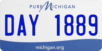 MI license plate DAY1889