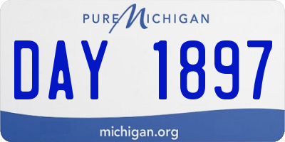 MI license plate DAY1897