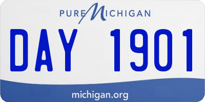 MI license plate DAY1901
