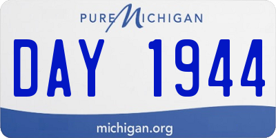 MI license plate DAY1944
