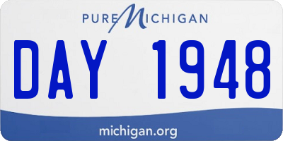 MI license plate DAY1948