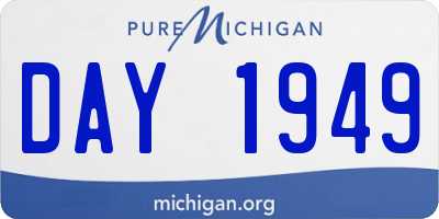 MI license plate DAY1949