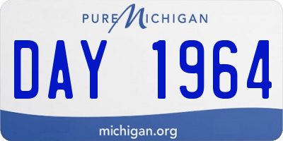 MI license plate DAY1964
