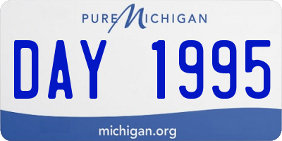 MI license plate DAY1995