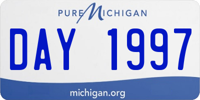 MI license plate DAY1997