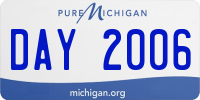 MI license plate DAY2006