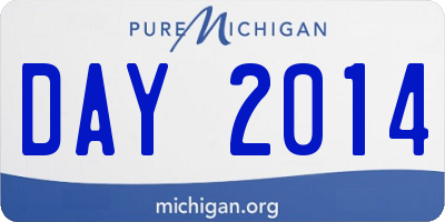 MI license plate DAY2014