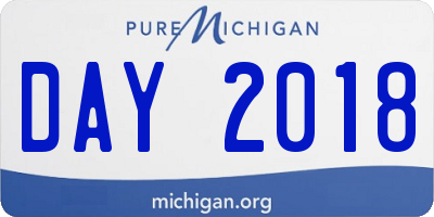 MI license plate DAY2018