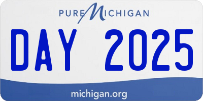 MI license plate DAY2025
