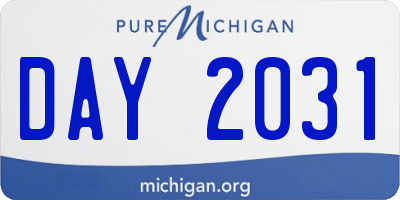 MI license plate DAY2031