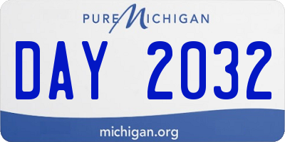 MI license plate DAY2032
