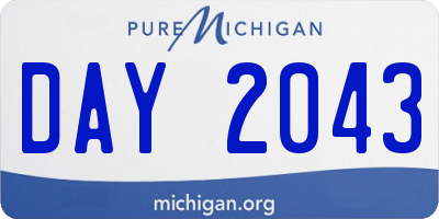 MI license plate DAY2043