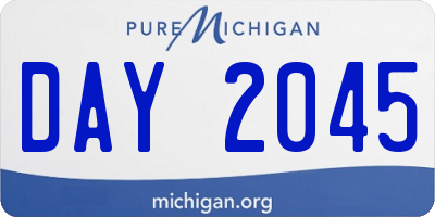 MI license plate DAY2045