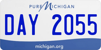 MI license plate DAY2055