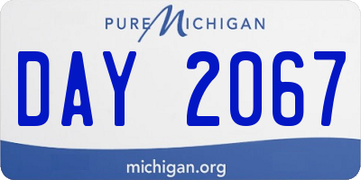 MI license plate DAY2067