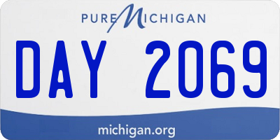 MI license plate DAY2069