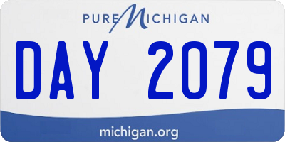 MI license plate DAY2079
