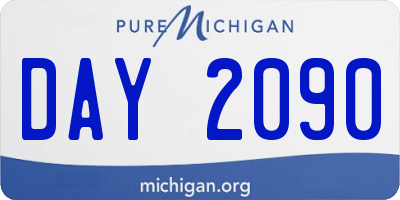 MI license plate DAY2090
