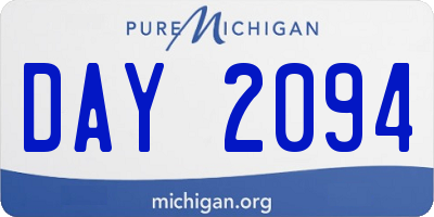 MI license plate DAY2094