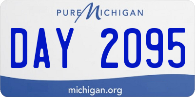 MI license plate DAY2095