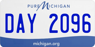 MI license plate DAY2096