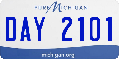 MI license plate DAY2101