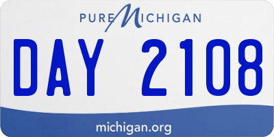 MI license plate DAY2108